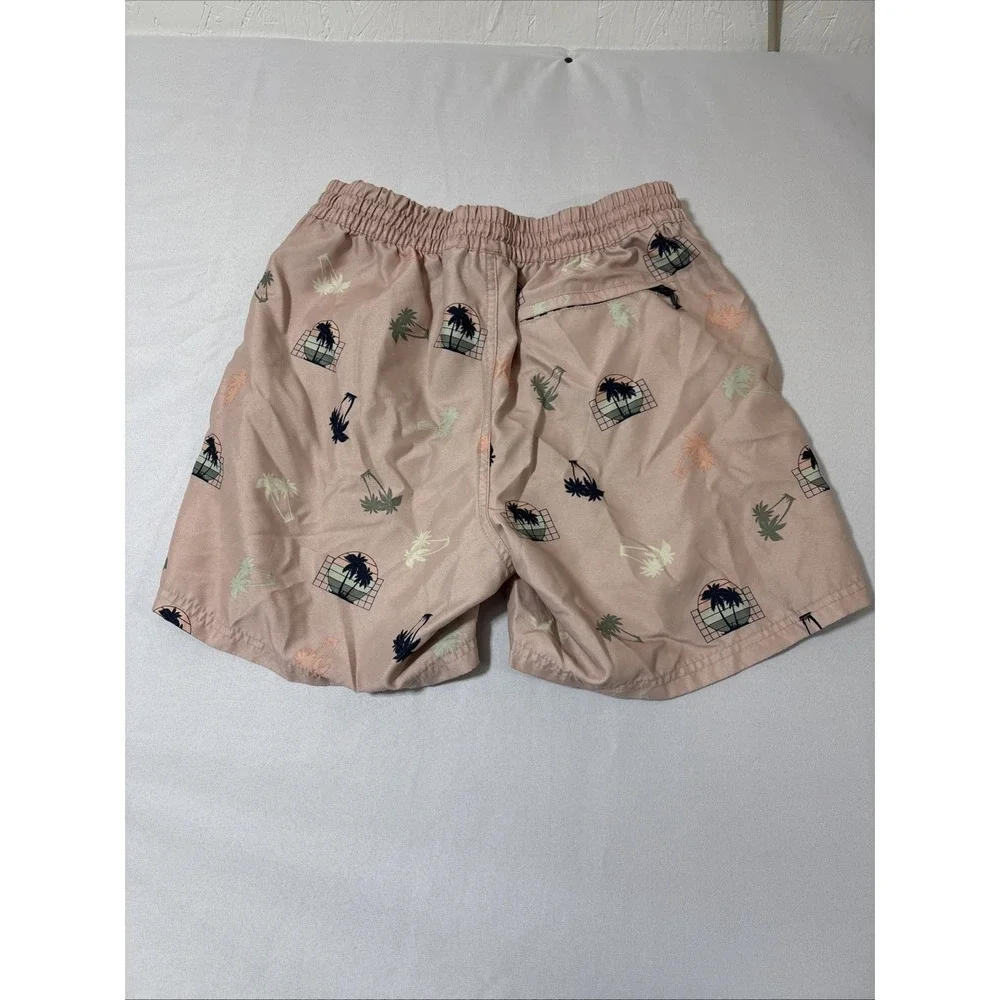 Vans Men's Swim Trunks Board Shorts Tropical Floral Pink Size Medium